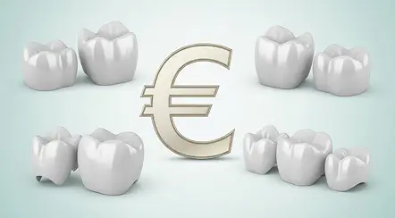 Costo dental símbolo euro